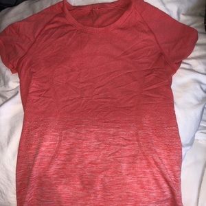 Coral Lululemon Swiftly Tech Shirt